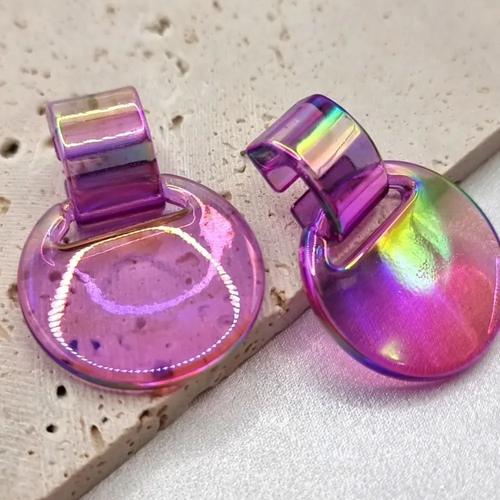 irradescent ombre earrings Circle Tab | NWOT